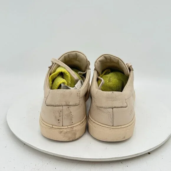 Common Projects Achilles Low Size EU 40 Men 7 Women 10 Brown Beige Leather Shoes - Picture 5 of 12